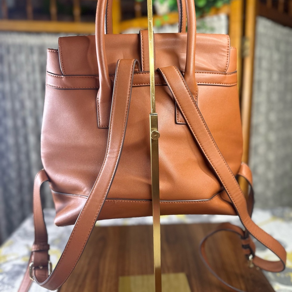 Anne Klein Brown Backpack with Structured Design - Picture 7 of 13